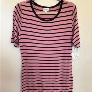 New LulaRoe Pink and Dark Green Julia